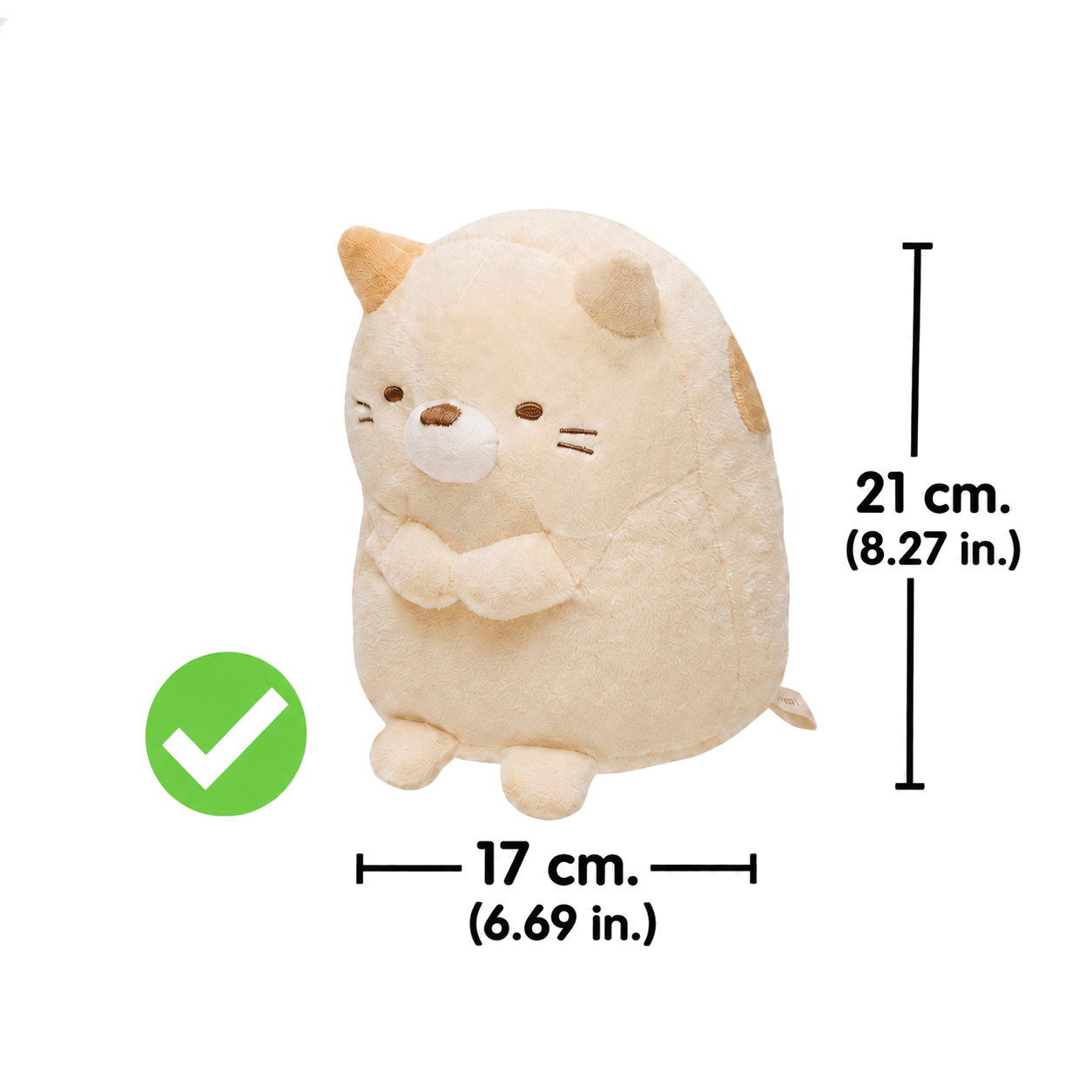 Round cat plush